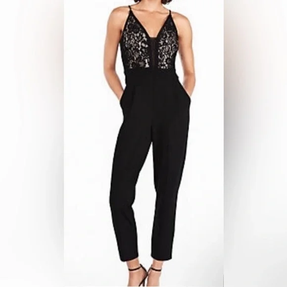 Express lace jumpsuit size 4 - Picture 1 of 6